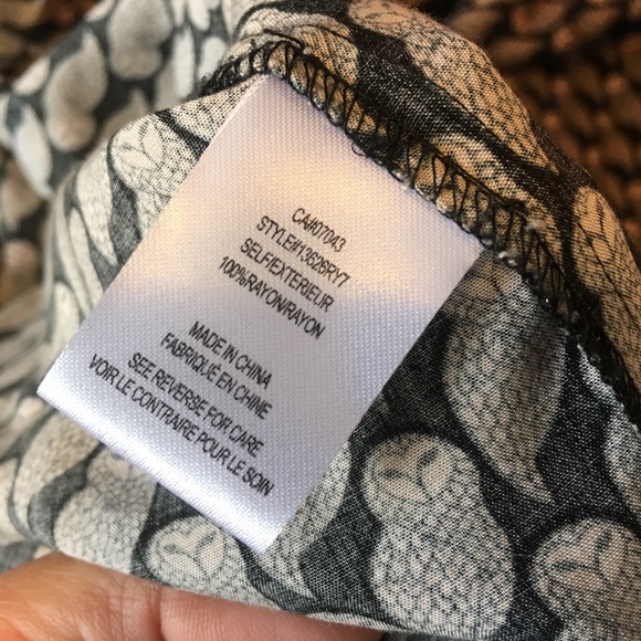 Anthro Daniel Rainn Owl Print Boho Blouse Top M - Picture 9 of 9